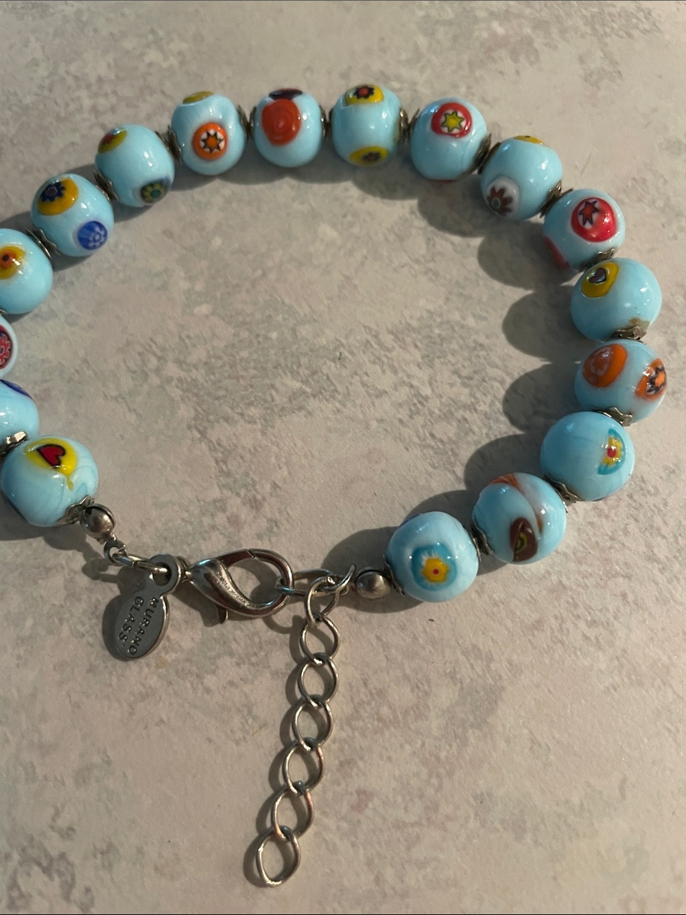 Murano Glass Bead Bracelet